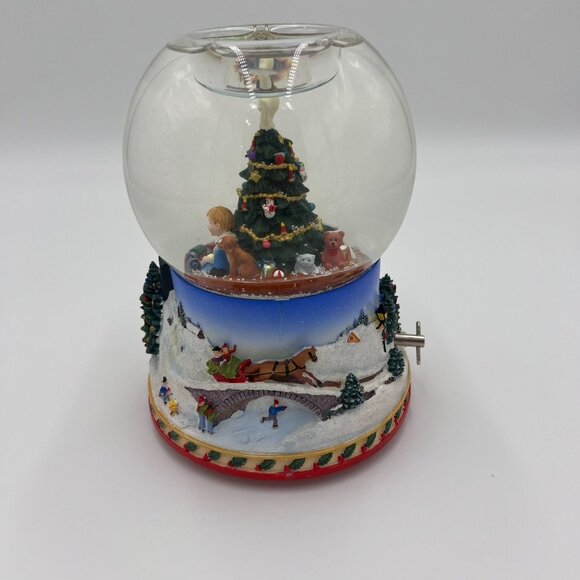 Vintage Kids PartyLite Christmas Morning Musical Snow Globe With Rotating Scene - Picture 3 of 4